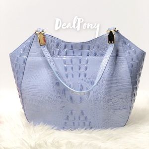 BRAHMIN Marianna Melbourne Periwinkle New Croc